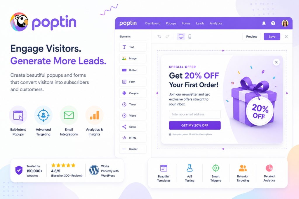 Poptin - LeadGeneration Plugin