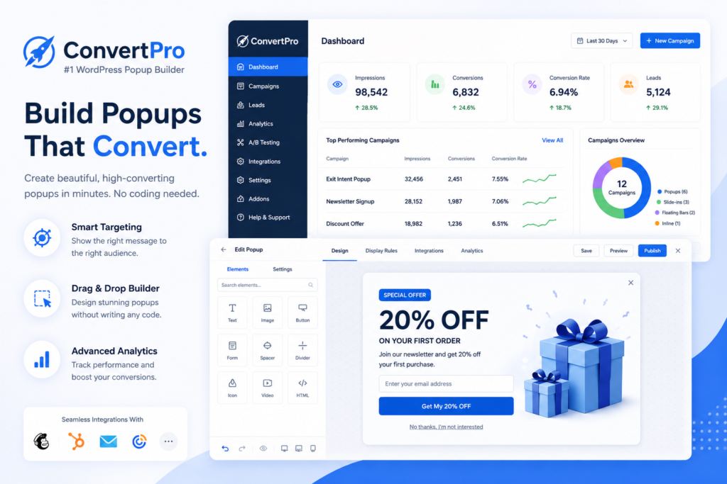 Convert Pro - Exit Intent Popup Plugin