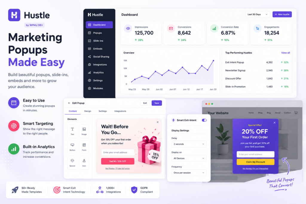 Hustle - Exit Intent Popup Plugin